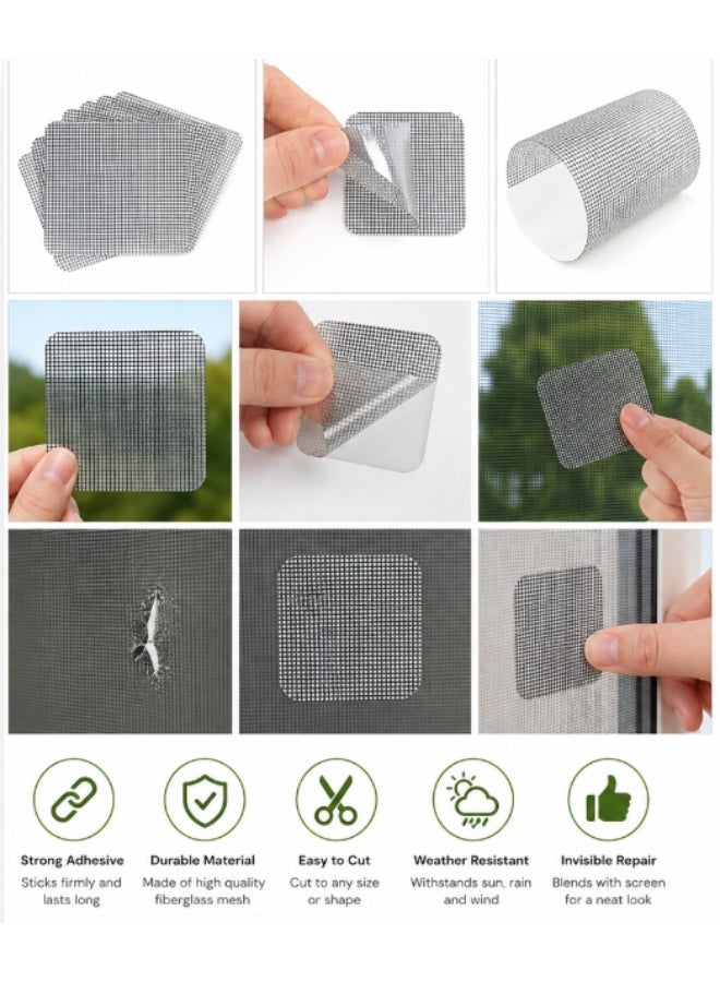 Self-Adhesive Fiberglass Screen Repair Patch for Windows, Doors & Tents - Image 3