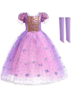 Girls Princess Rapunzel Costume Tangled Dress