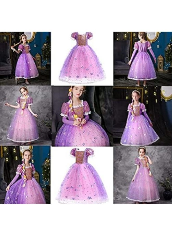 GGEROU - Girls Princess Rapunzel Costume Tangled Dress - Image 1