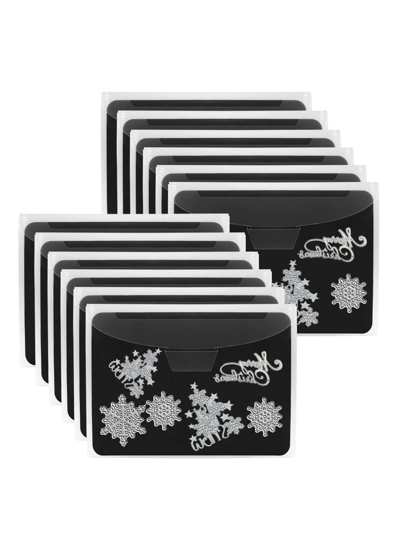SYOSI 24 Pcs Magnetic Sheets for Die Storage – Clear Stamp & Die Storage Pockets with Magnetic Sheets for Card Making, Stamps, and Scrapbooking (12 Pcs Sheets + 12 Pcs Bags, 0.8 mm Thickness) - Image 1