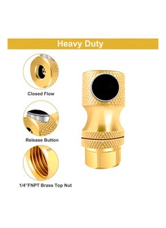 Excefore Locking Air Chuck, Heavy-Duty Brass Air Chuck for Tires, Easy to Use, Leak-Proof, Rated up to 200psi (2 Pack)  - Image 3