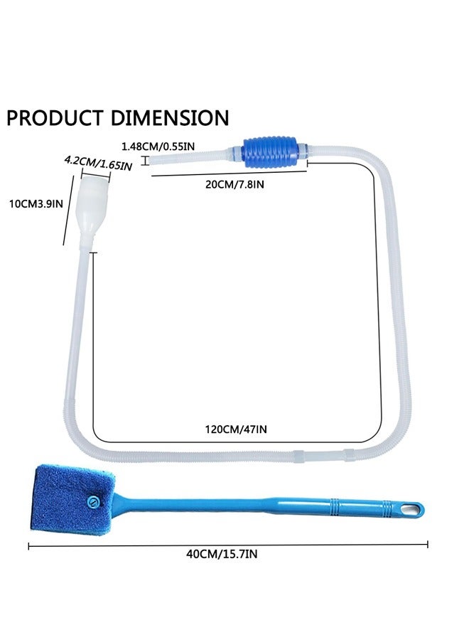 GUSGU 150cm سيفون مضخة مناسبة لأنّ حوض السمك ، حوض السمك ، حوض السمك مضخة سيفون ، والحصى الأنظف ، حوض السمك الحصى مكنسة كهربائية ، حوض السمك الحصى مكنسة كهربائية والاسفنج الأنظف - Image 2