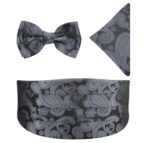 Kavove Paisley Black Cummerbund Set - Image 1