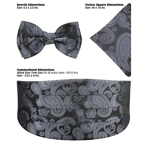 Kavove Paisley Black Cummerbund Set - Image 4