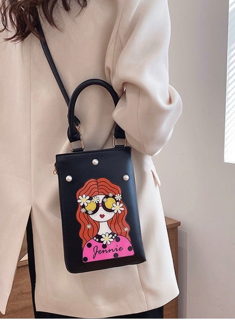 A modern bag with black color graphics