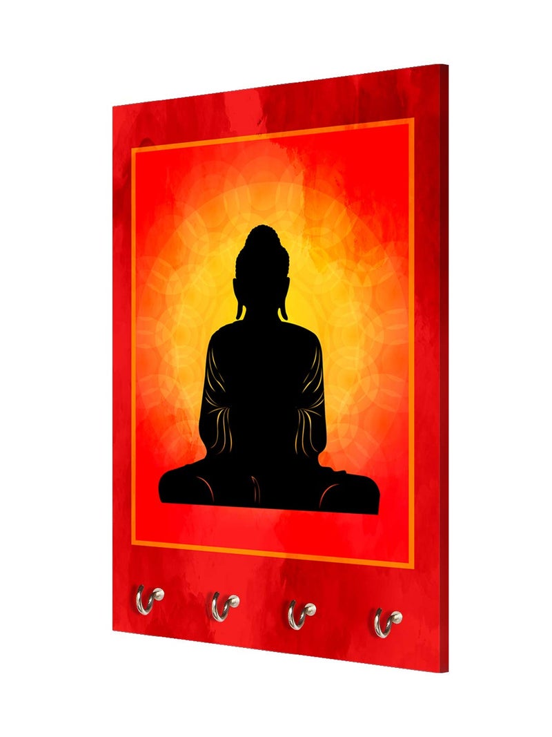 999STORE Key Ring Holder for Wall Holder Wall Mount Hanger Organizer Buddha Key Stand for Wall (MDF_7.5X12 Inch_Multi) KeyholderP054 - Image 3