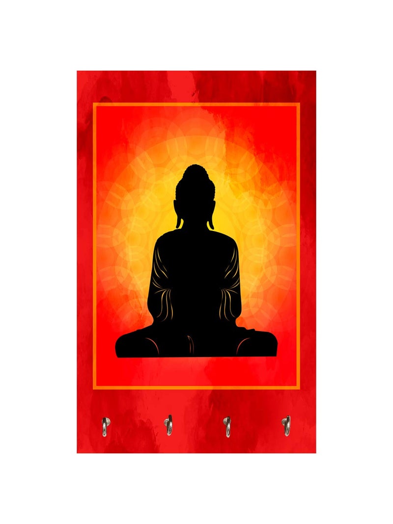 999STORE Key Ring Holder for Wall Holder Wall Mount Hanger Organizer Buddha Key Stand for Wall (MDF_7.5X12 Inch_Multi) KeyholderP054 - Image 2