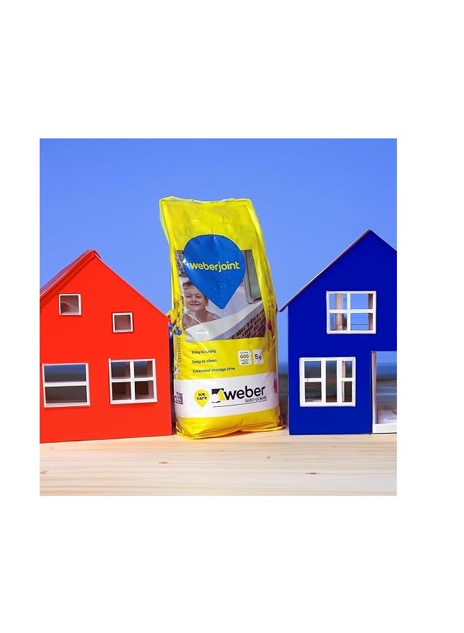 Weber Cement Based Pre Mixed Tile Joint Grout (5Kg) 180-BLACK - Image 4