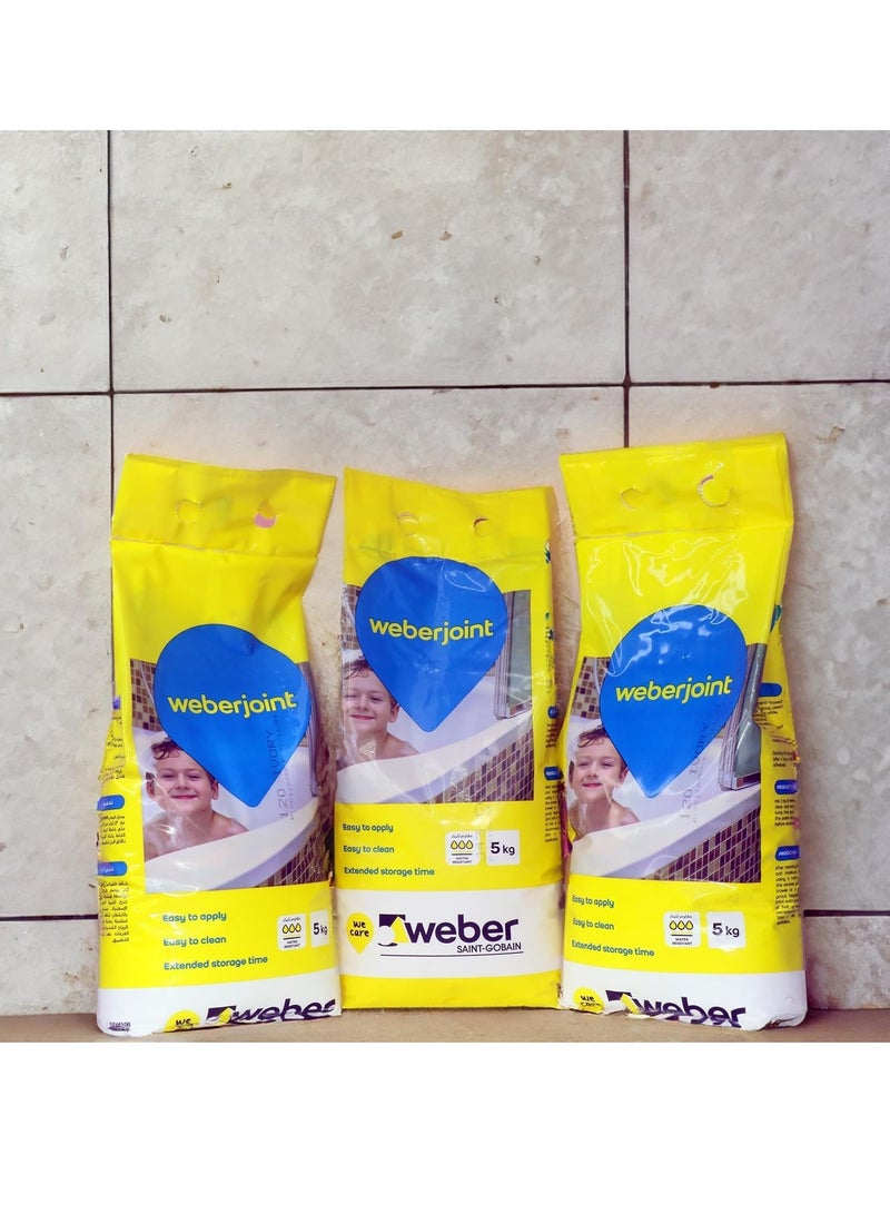 Weber Cement Based Pre Mixed Tile Joint Grout (5Kg) 180-BLACK - Image 2