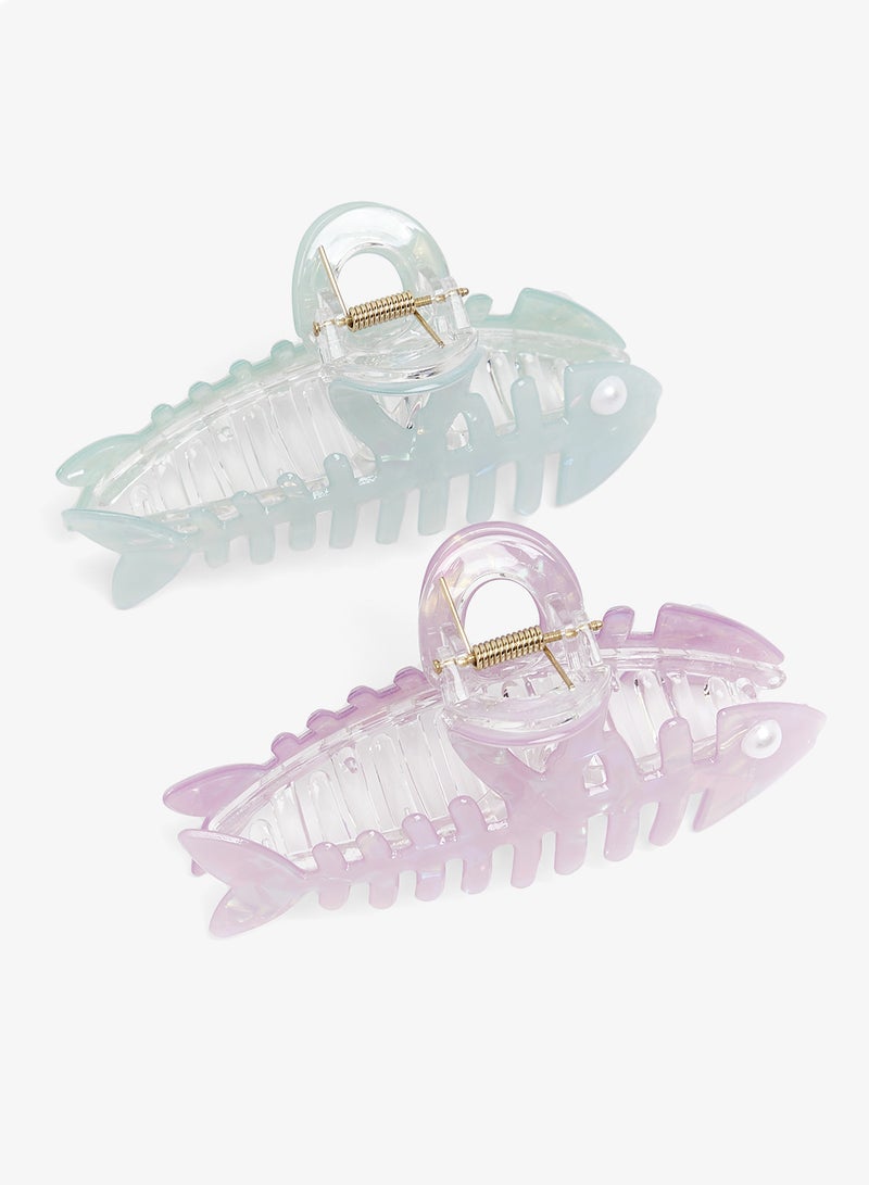 جينجر مشبك شعر سمكة باستيل عبوتين - Image 2