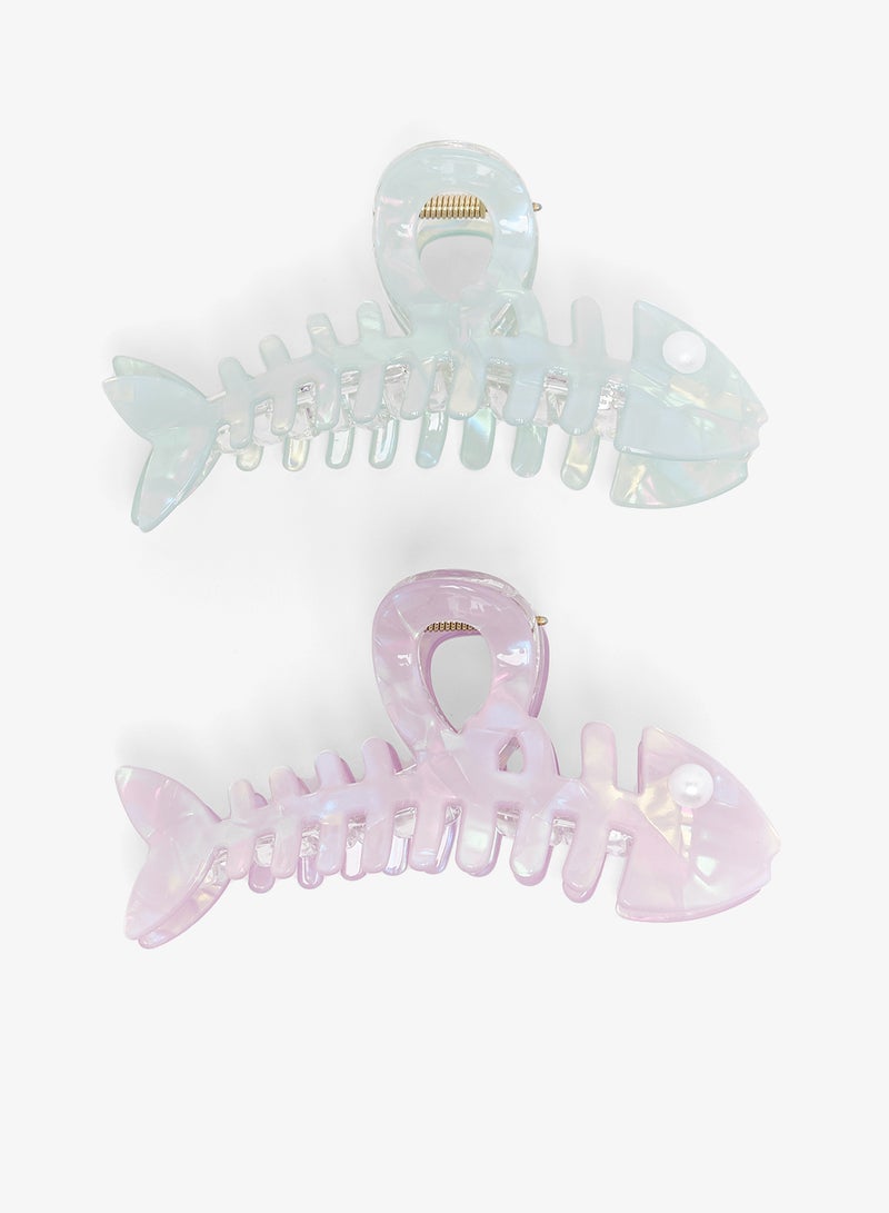 جينجر مشبك شعر سمكة باستيل عبوتين - Image 1