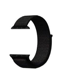 Nylon Replacement Band Compatible with Apple Watch Series 7/8/9/Ultra/Ultra 2 Size 42/44/45mm Black Color