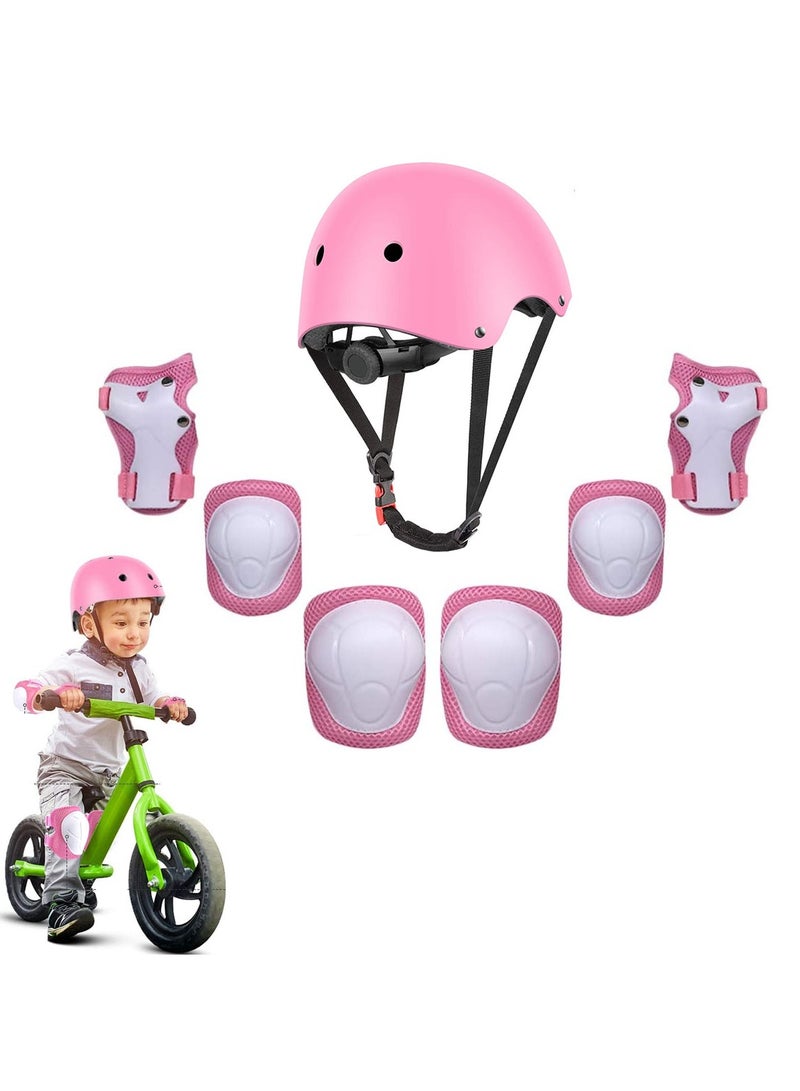 Captaintech 7in1 Adjustable Kids Protective Gear Set Helmet and Pads for Scooters Skateboards and Bicycles Safe Fun Gear for Active Children Blue - Image 1