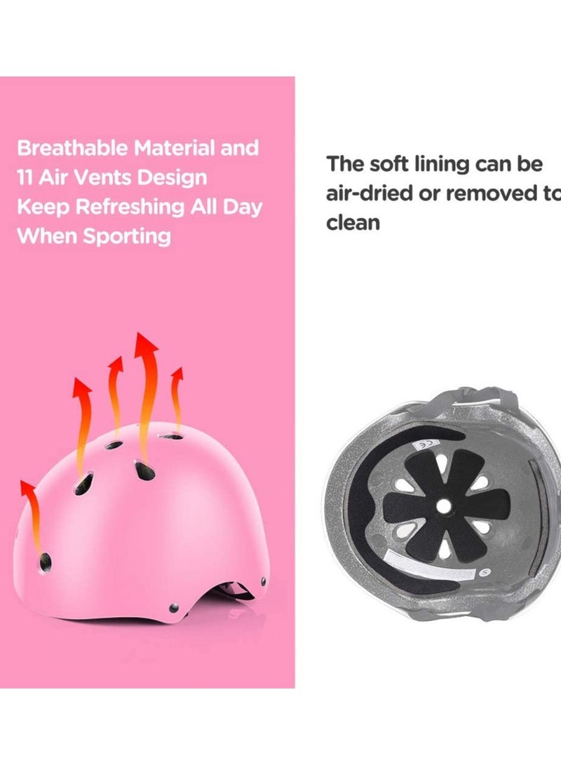 Captaintech 7in1 Adjustable Kids Protective Gear Set Helmet and Pads for Scooters Skateboards and Bicycles Safe Fun Gear for Active Children Blue - Image 2