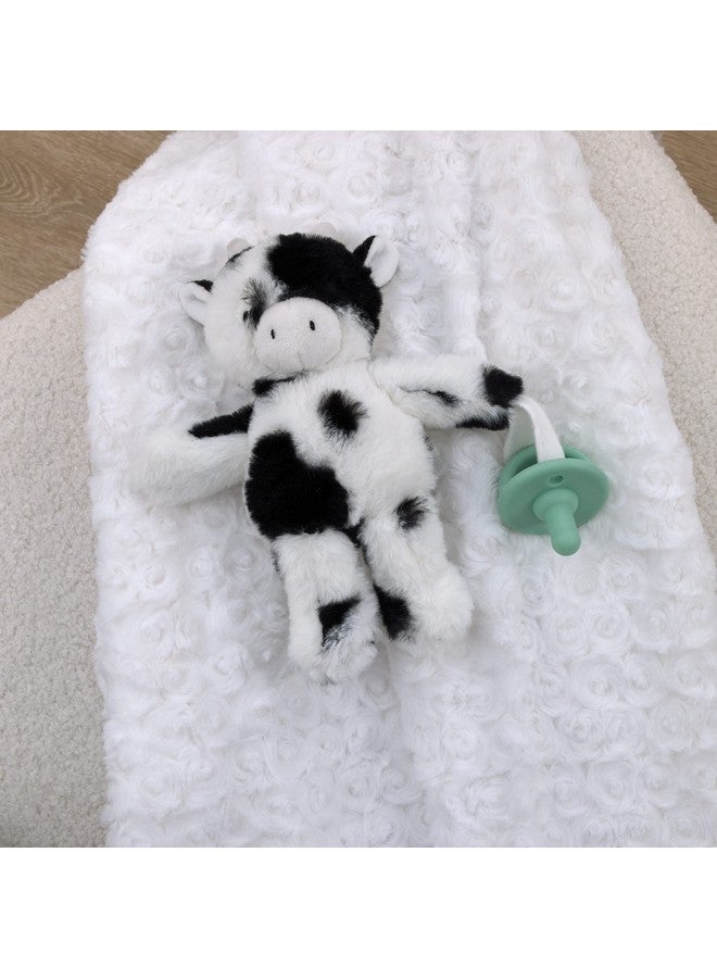 NoJo Little Love by NoJo Cow Shaped Black and White Plush Pacifier Buddy - Image 4