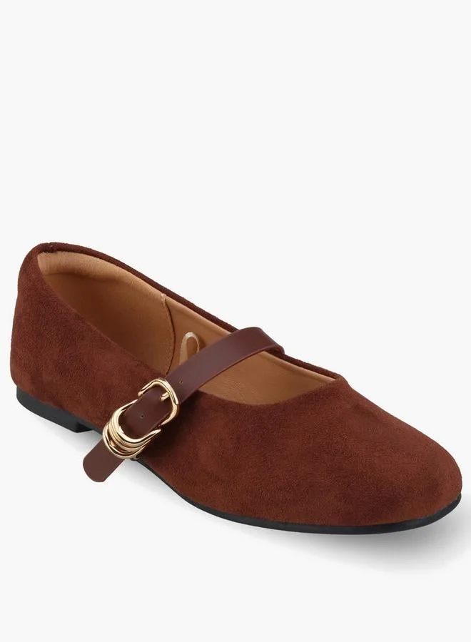 ليتل ميسي Girls Textured Mary Jane Shoes