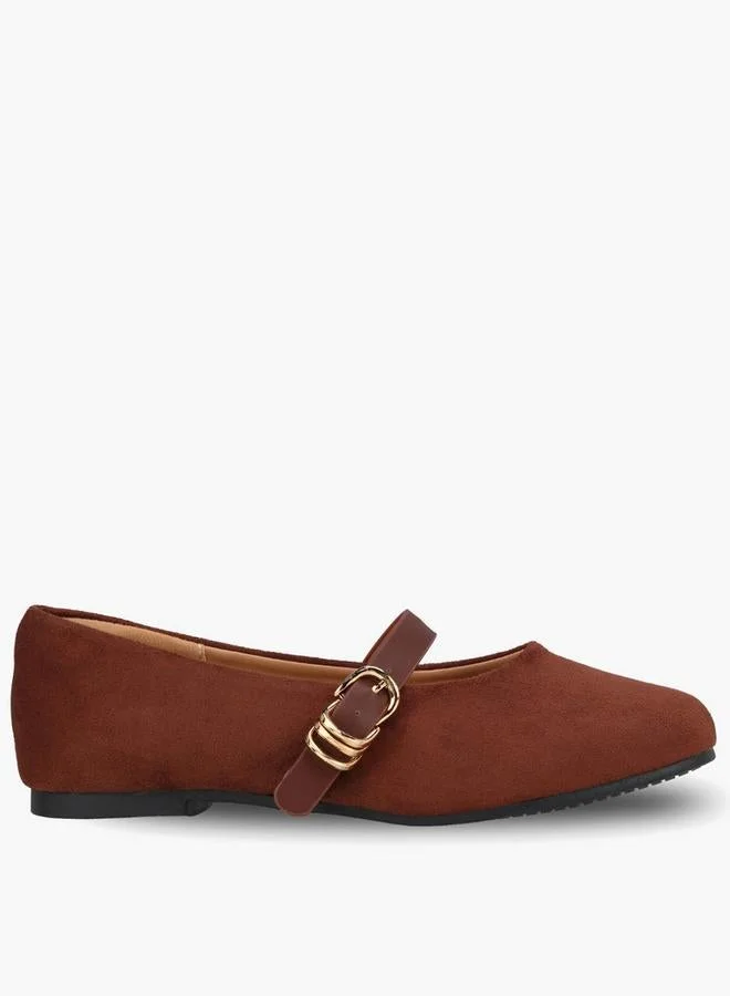 ليتل ميسي Girls Textured Mary Jane Shoes