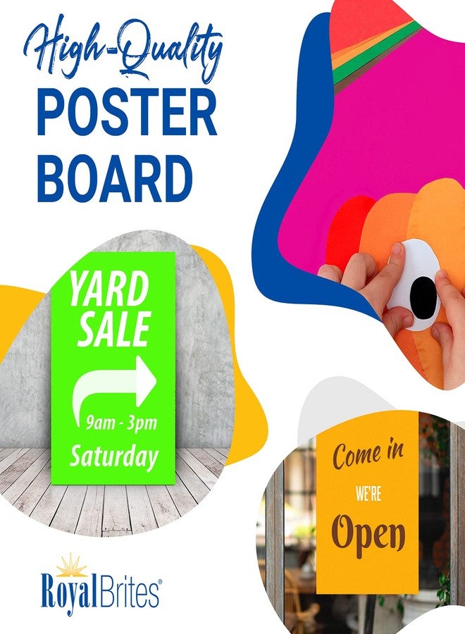 Royal Brites Neon Poster Boards, Classic Presentation Board, 11 x 14 Inches, Assorted Neon Colors (60 Pack) - Image 3