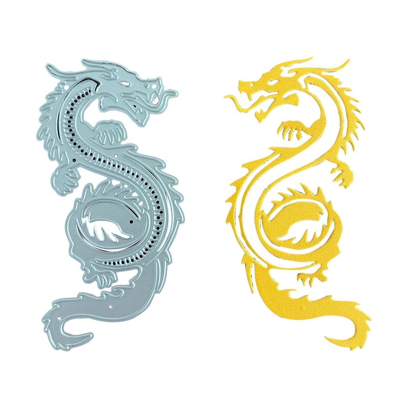 Chinese Dragon Metal Cutting Dies Dragon Die Cuts Embossing Stencil Template for Card Making Scrapbooking Paper Craft