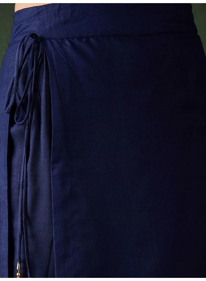 AKS Navy Blue Gota Embroidered Pant lehenga