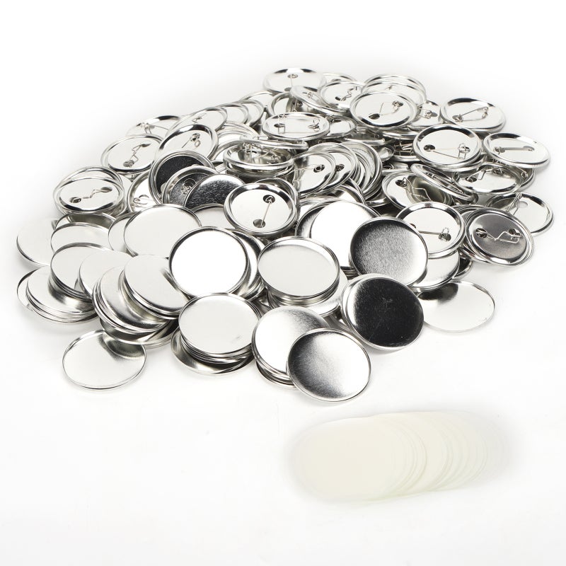 Blank Pin Button - Smooth Surface for Easy Print - Rust Proof Lightweight Durable Button Parts for DIY Craft Supplies - Image 3