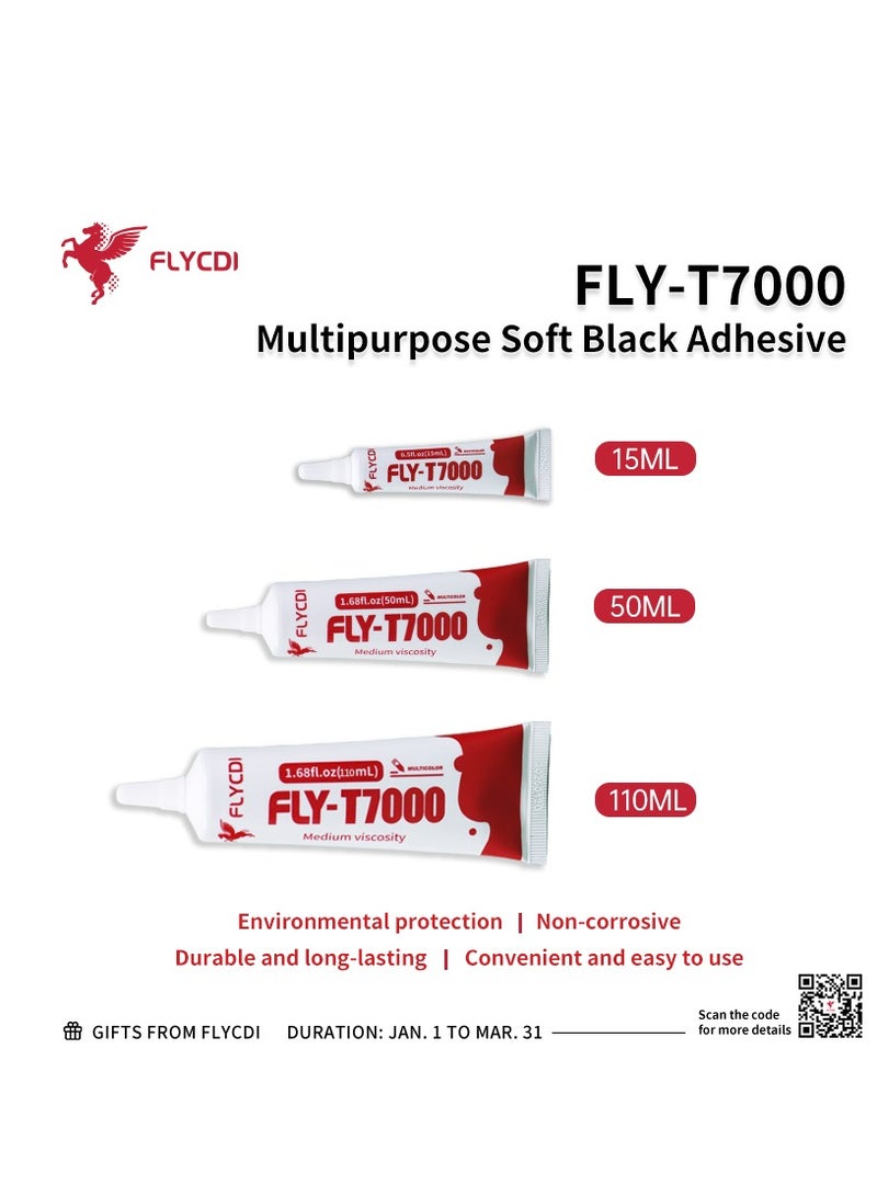 flycdi FLY-T7000 Multipurpose Soft Black Adhesive - Image 1