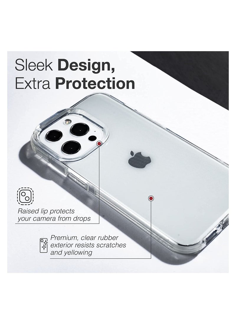 Generic - Clear Case Compatible with iPhone 13 Pro Max Case, Anti-Yellow Slim Cover, Shock Absorbing Rubber, Scratch Resistant Protective Case, Fits iPhone 13 Pro Max, Clear - Image 1