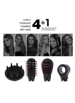 MoeHair Professional hair dryer brush for women and girls , 1500W dries and maintains hair moisture and reduces styling time. MO-7156 brush, with an elegant design for easy use at home or as a hairdresser. Fast performance for styling fine and curly hair.  - Image 4