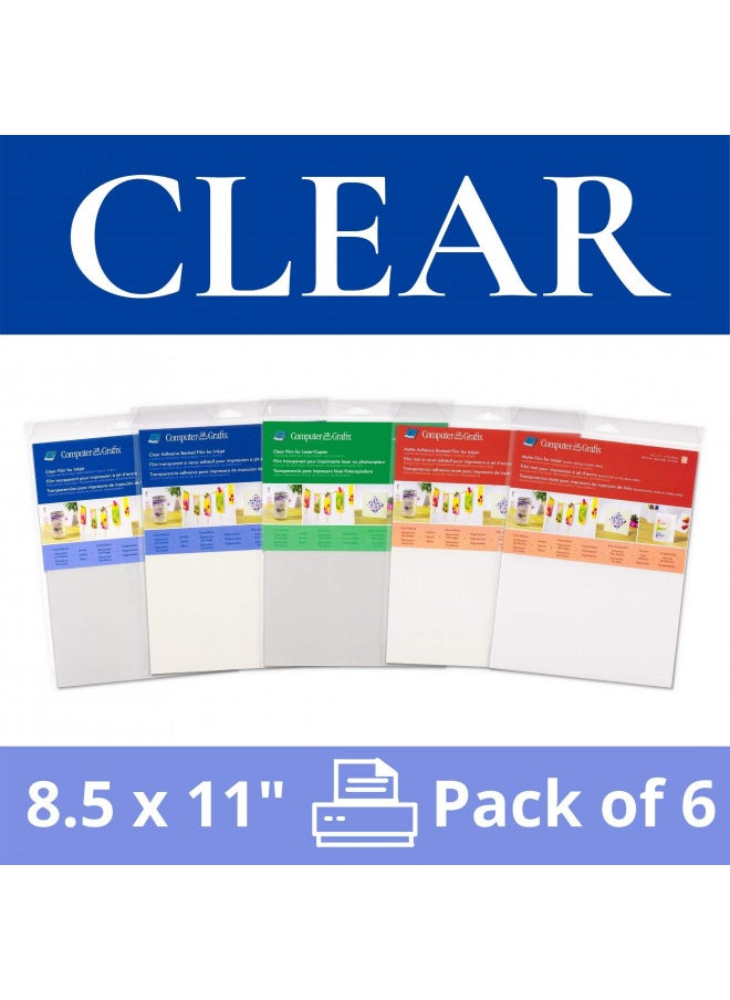 Grafix Grafix KCI811-6 Ink Jet Film, 8-1/2-Inch by 11-Inch, 6-Pack, Clear  - Image 2