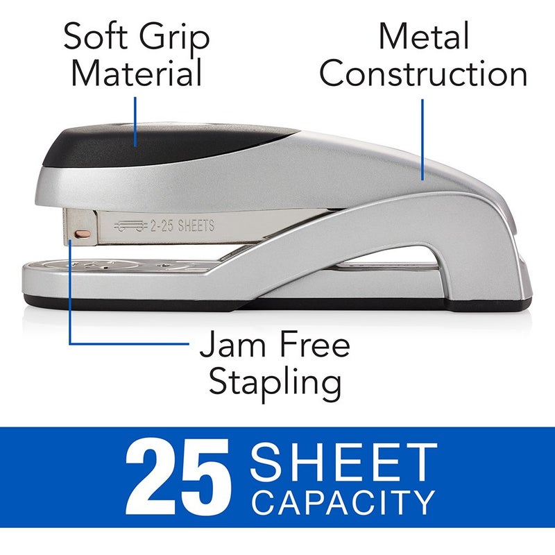 Swingline Stapler, Optima Full Size Desktop Stapler, 25 Sheet Capacity, Jam Free, Desk, Silver (87801) - Image 2