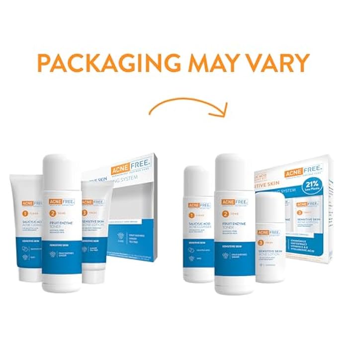 AcneFree 3 Step Acne Treatment Kit Salicylic Acid Acne Face Wash and Alcohol Free Toner with Benzoyl Peroxide Lotion, Anti Acne Solution for Teenagers and Adults for Sensitive Skin, 3 Piece Set, Tea Tree - Image 2