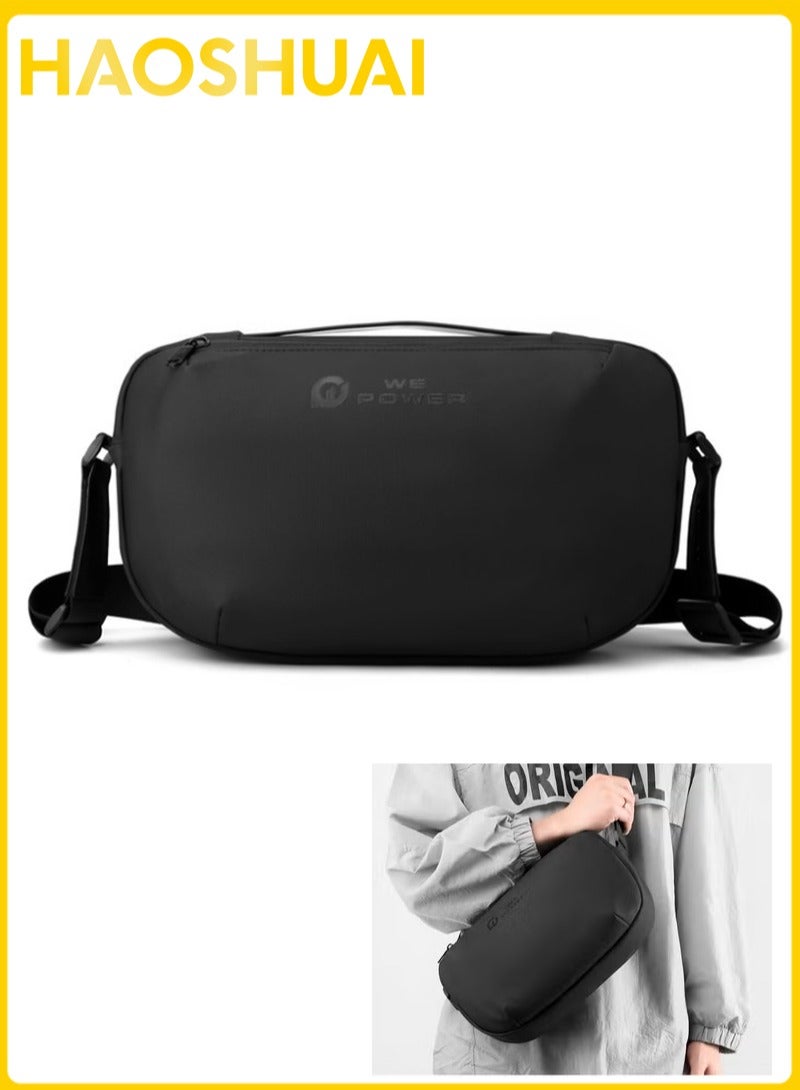 HAOSHUAI Crossbody Bag Messenger Bag for Men or Women Purse Multi-functional Backpack for Modern Lifestyles Intelligent Storage Solutions Practical Durable Design Open Storage Space Flexible Inner Walls Safely Accommodates Electronic Devices Personal Accessories Multi-pocket Design High-Density Nylon Fabric Waterproof Coating Resistant to Daily Wear and Tear Suitable for Commuting Traveling Daily Affairs Smooth Zipper Operation Diverse Carrying Methods Compact Size Lightweight Design Comfort without Sacrificing Capacity Efficient Organization Reliable Performance Work Study Leisure Use Maintain Order Move with Easy Durable Everyday Backpack Spacious Main Compartment Secure Storage Solution Ergonomic Shoulder Straps Comfortable Carry All Day Use Urban Commuter Bag Travel Ready Backpack Office Work Suitable College Student Essential Outdoor Activity Com Shoulder Bag Sling Bag Travel Bag for Business Office School Satchel Bags Small Carry Bags，Waterproof high-density nylon, lightweight and compact - Image 1