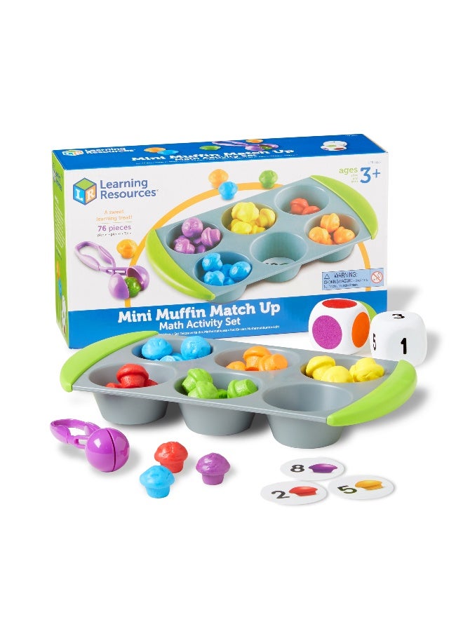 ليرننج ريسورسز مجموعة أنشطة الرياضيات المبكرة العملية لمطابقة قطع الكعك الصغيرة من Learning Resources، لتنمية الألوان والتعرف على الأرقام والمهارات الحركية الدقيقة، للأعمار من 3 سنوات فما فوق - Image 1
