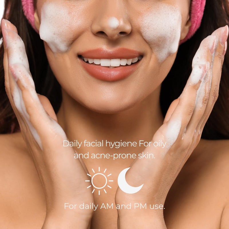 Sesderma SALISES Foamy Soap-Free Cream, Gentle Face Wash for Oily & Acne-Prone Skin, Salicylic Acid Pore Cleanser, 8.5 fl oz - Image 4