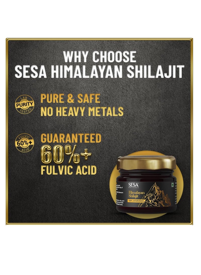 Himalayan Shilajit Original 20 g Shilajeet Resin  100% Ayurvedic Helps boost Strength Endurance and Immunity  60%+ Fulvic Acid  Contains Lab Certificate