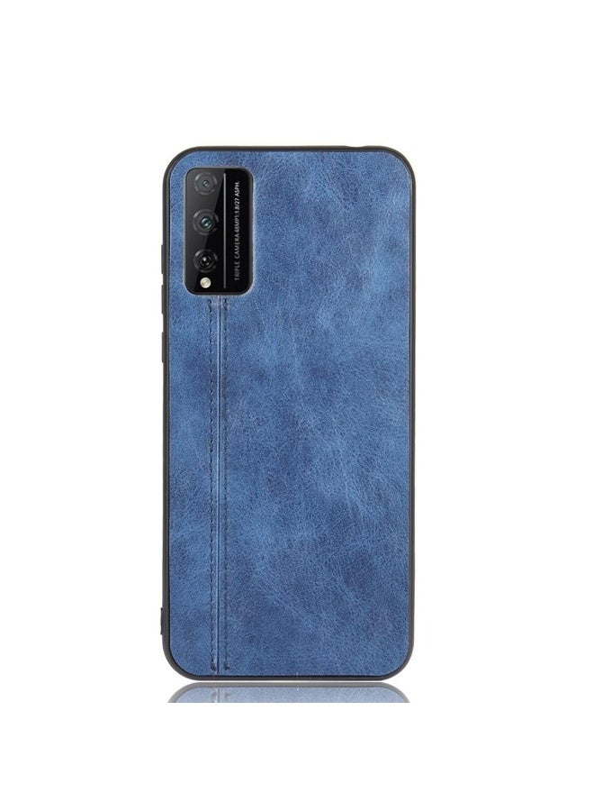 HuHa Case Cover For Huawei Honor Play 4T Pro Shockproof Sewing Cow Pattern Skin PC + PU + TPU Case(Blue) - Image 2