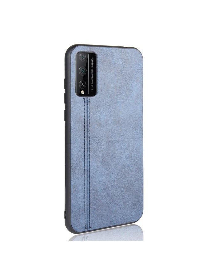 HuHa Case Cover For Huawei Honor Play 4T Pro Shockproof Sewing Cow Pattern Skin PC + PU + TPU Case(Blue) - Image 3
