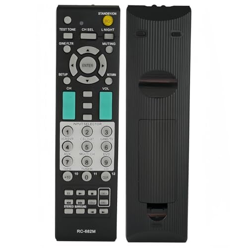 uehba Universal A/V Receiver Replaced Remote Control RC-682M RC-681M Fit for Onkyo Audio/Video HT-R340 HT-R530 HT-R540 HT-R550 HT-SR600 HT-SR800 TX-SR505 TX-SR604 TX-SR605 - Image 1