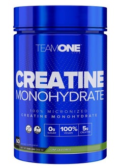 Team One Creatine Monohydrate - 100% Pure, Unflavored - 300 Grams, 60 Servings for Enhanced Strength, Power & Muscle Growth  - Image 1