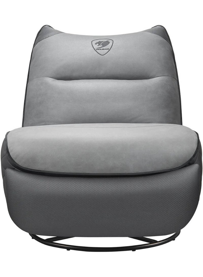 Cougar Overlord Neo Gaming Sofa Chair with Footrest – Ergonomic Full Body Support Recliner, Leather-Like Fabric & PVC Upholstery, 95°–135°–160° Adjustable Backrest, Rocking & 360° Swivel Base, High-Density Foam + Pocket Spring Cushion, Heavy-Duty Steel Frame, Grey | 3MOLNGRB.0001 - Image 2
