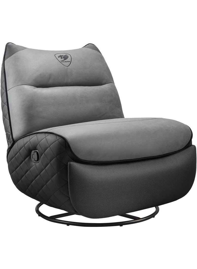 Cougar Overlord Neo Gaming Sofa Chair with Footrest – Ergonomic Full Body Support Recliner, Leather-Like Fabric & PVC Upholstery, 95°–135°–160° Adjustable Backrest, Rocking & 360° Swivel Base, High-Density Foam + Pocket Spring Cushion, Heavy-Duty Steel Frame, Grey | 3MOLNGRB.0001 - Image 1