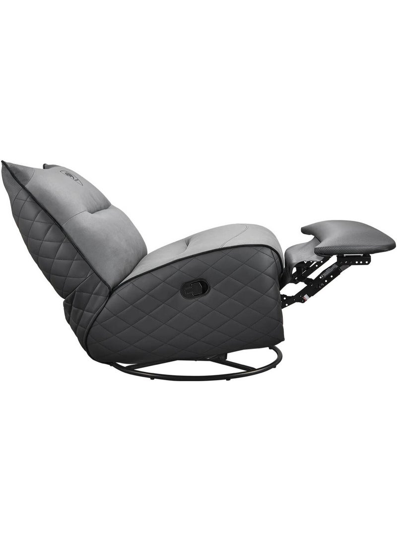 Cougar Overlord Neo Gaming Sofa Chair with Footrest – Ergonomic Full Body Support Recliner, Leather-Like Fabric & PVC Upholstery, 95°–135°–160° Adjustable Backrest, Rocking & 360° Swivel Base, High-Density Foam + Pocket Spring Cushion, Heavy-Duty Steel Frame, Grey | 3MOLNGRB.0001 - Image 5