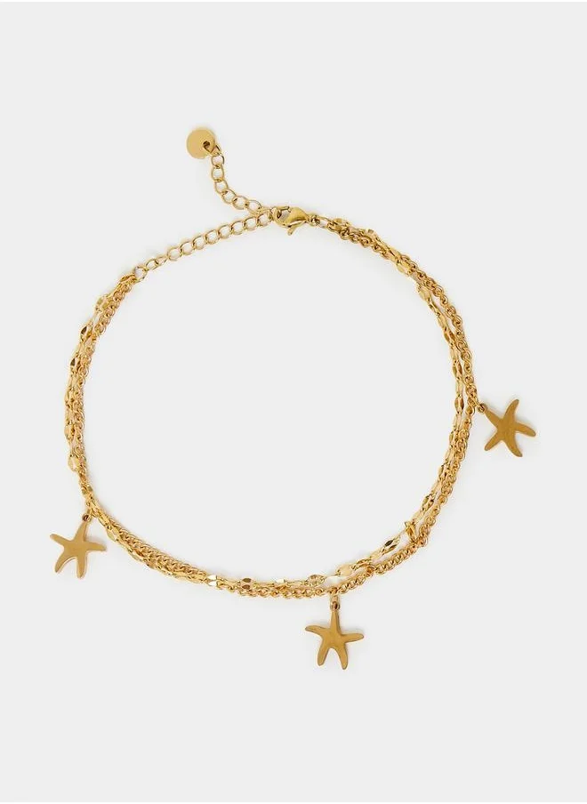 Styli Starfish Drop Anklet