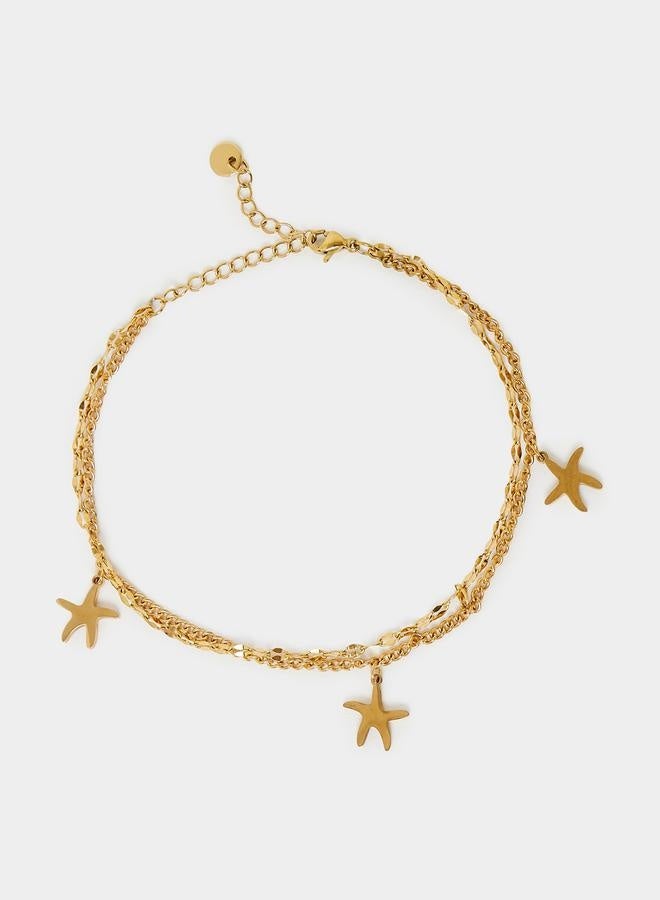 Styli Starfish Drop Anklet  - Image 1