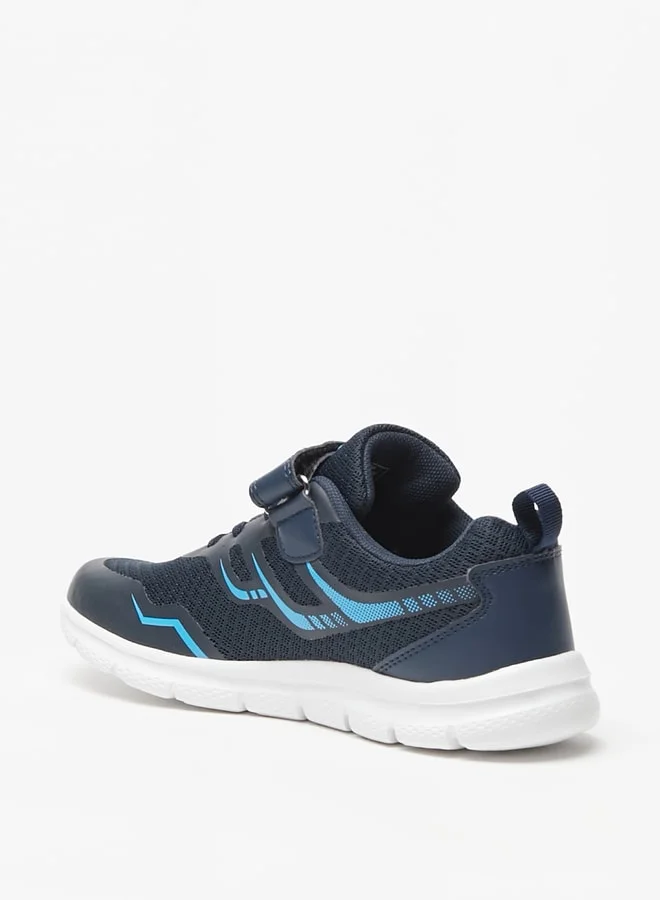شو اكسبرس Boy's Textured Sports Shoes with Hook and Loop Closure