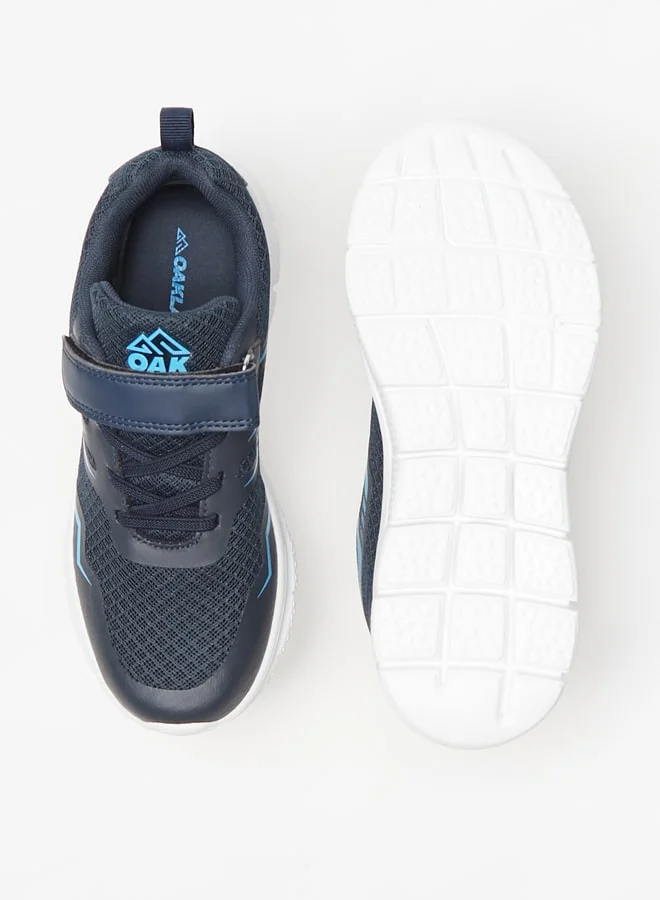 شو اكسبرس Boy's Textured Sports Shoes with Hook and Loop Closure