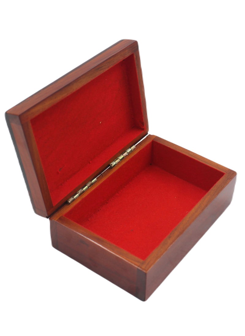 Antique Museum Vietnam Handmade Wooden Playing Cards Box Bone Work 4.5 X 7.5 X 11.5 cm  - Image 3