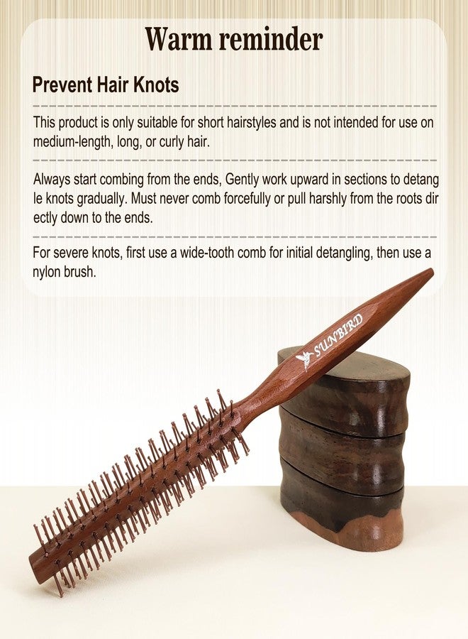 SUNBIRD فرشاة تصفيف شعر صغيرة ولفافة حجم 1" مصغرة - تصميم حراري دائري للشعر الكثيف/القصير/الرقيق، الغرة واللحية - أداة لرفع، تجعيد وتصفيف للنساء/الرجال - حجم محمول للسفر - Image 3