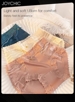 Set of 3 Ladies Lace Design Ice Silk Underwear Hygroscopic Breathable Sweet Girls Panties High Stretch Women Underpants Medium Waist - pzsku/ZD778998D411EC5C118E2Z/45/1746229056/672e75b9-7701-4c93-8afb-c253a91955ec