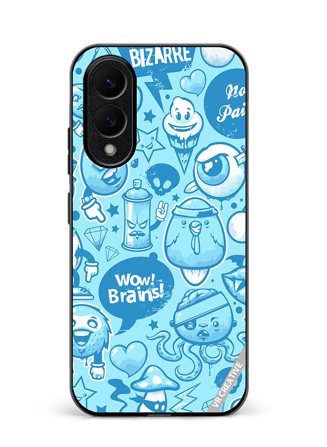 VR CREATIVE Protective Case Cover For Samsung Galaxy S25 Edge Cold Street Art Design Multicolour